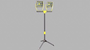 3D Flood Light Low Poly PBR model