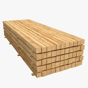 wood wooden stack 3D model