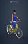 May An Elegant Black African Lady Dressed In A Blue Dress While Riding Her Yellow Bicycle