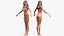 Caucasian Naked Woman T-pose