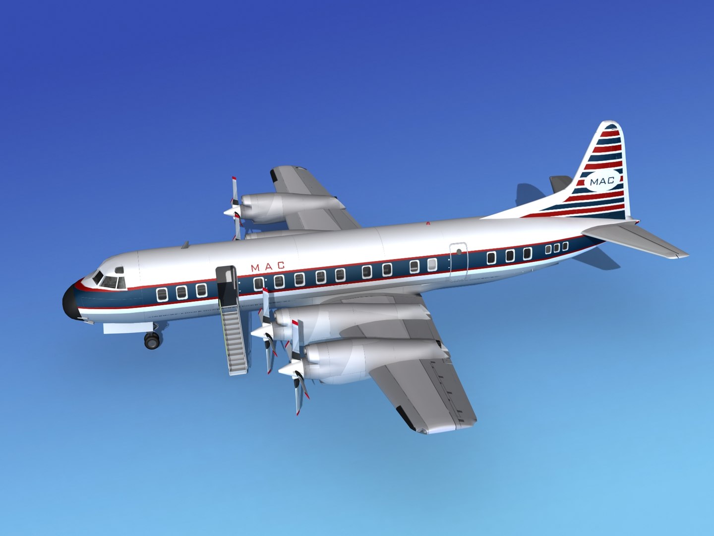3d model of propellers electra lockheed
