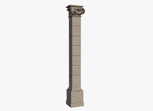 3D model Classic White Column V2
