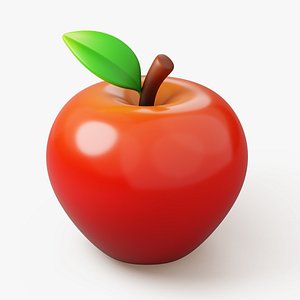 3D Apple Fruit Stylized