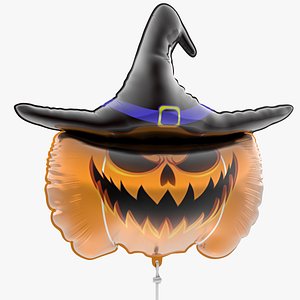 3D Pumpkin Balloon - 2 sides model