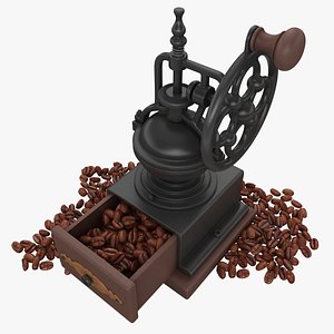 3d coffee beans model