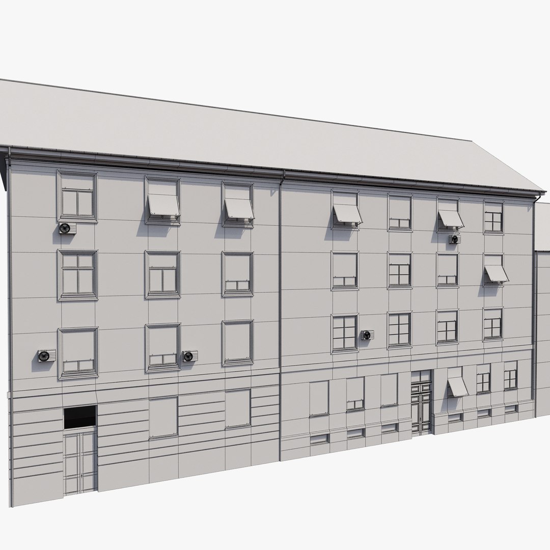 3d Model European Building Facades