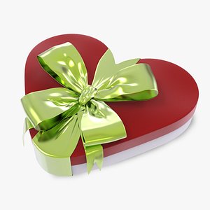 3d model heart box gift