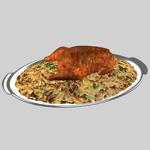 roasted chicken rice 3D model