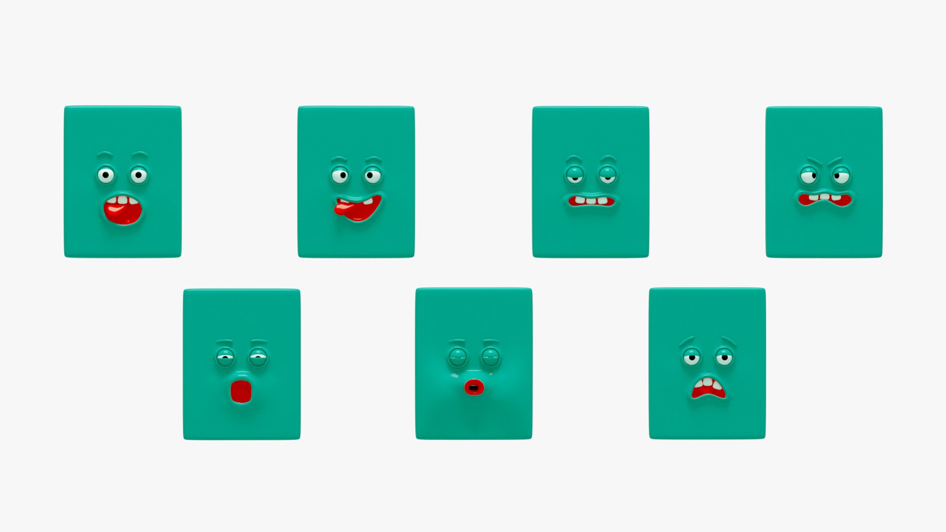 Cartoon Facial Model - TurboSquid 1942496