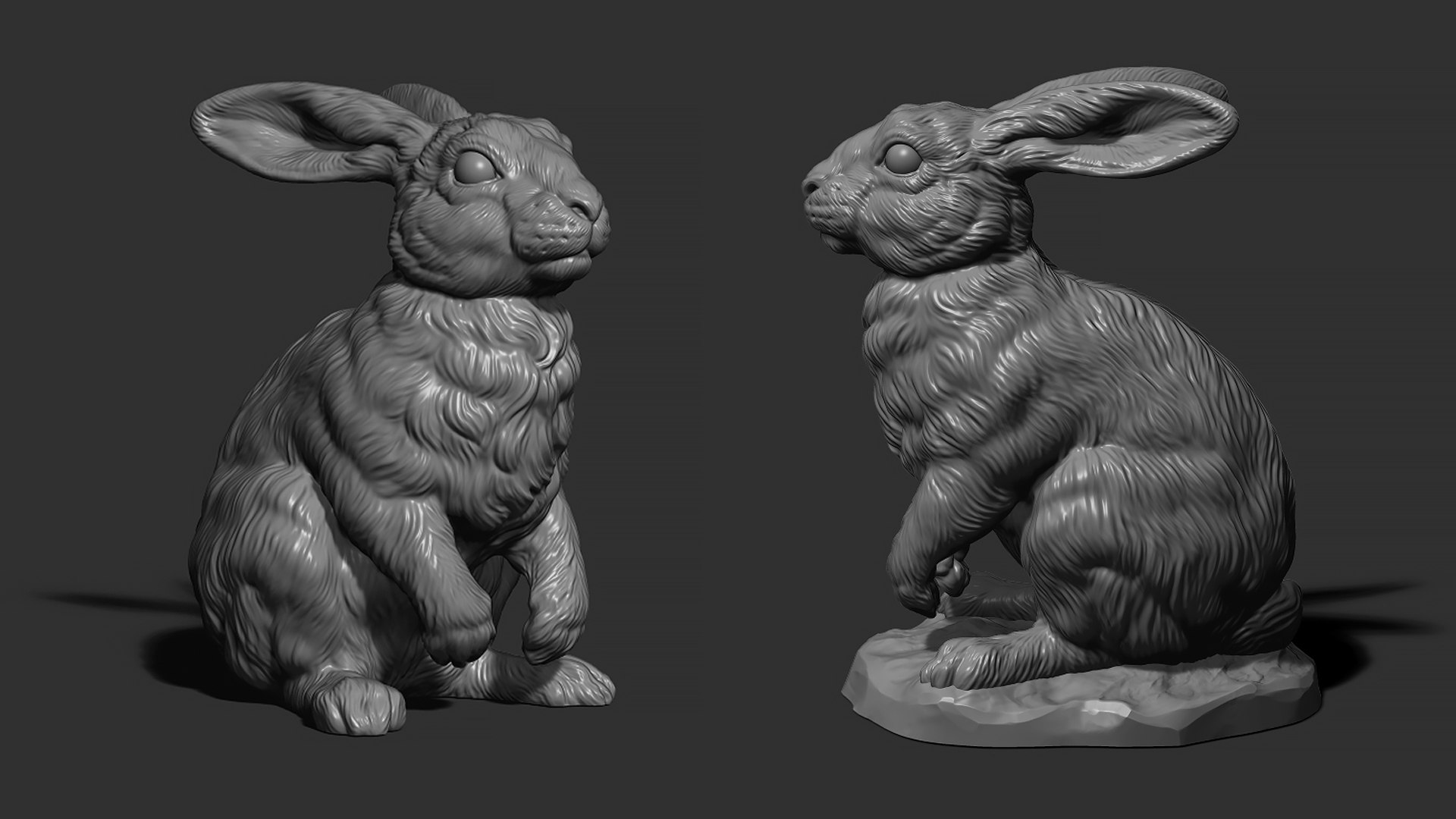 Rabbit Sitting 3D Model - TurboSquid 2010555