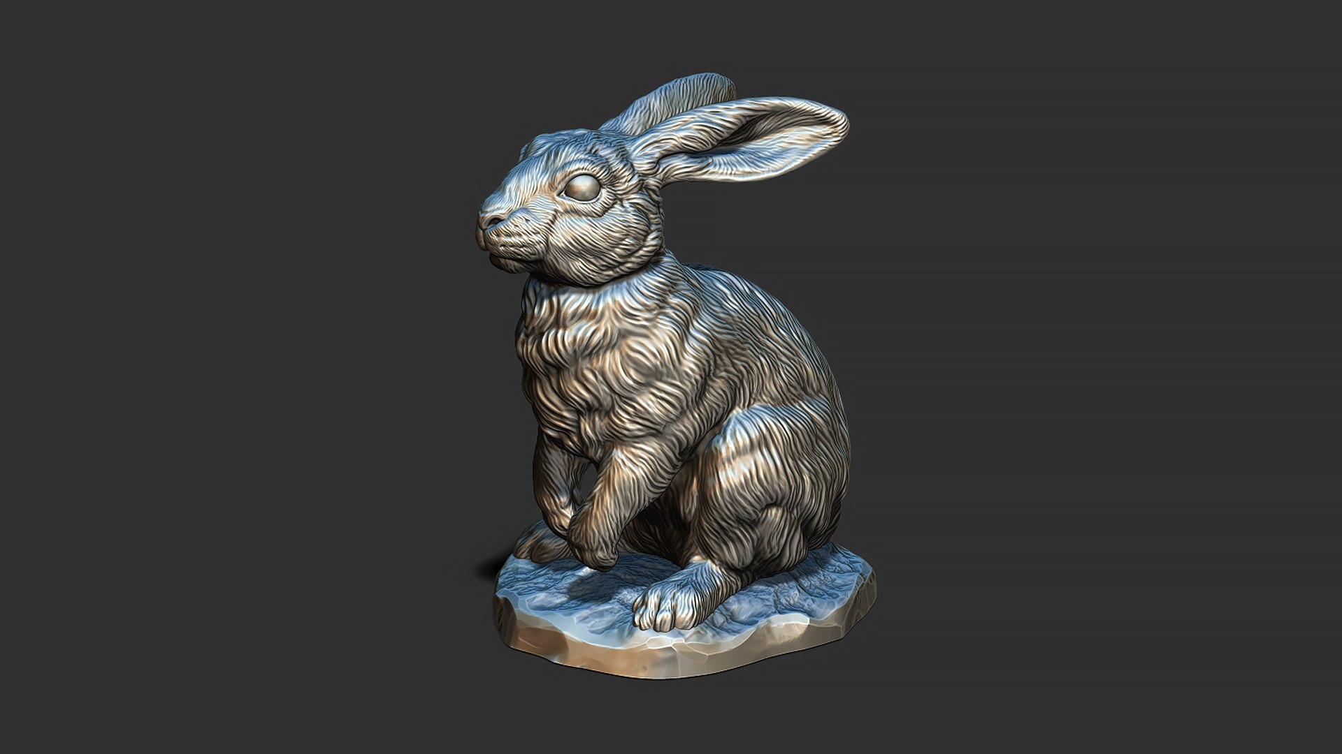 Rabbit sitting 3D model - TurboSquid 2010555