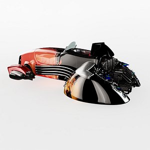 3d automobile vehicle scifi model