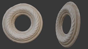 Decorative Plaster Rope Trim Scan 3D model