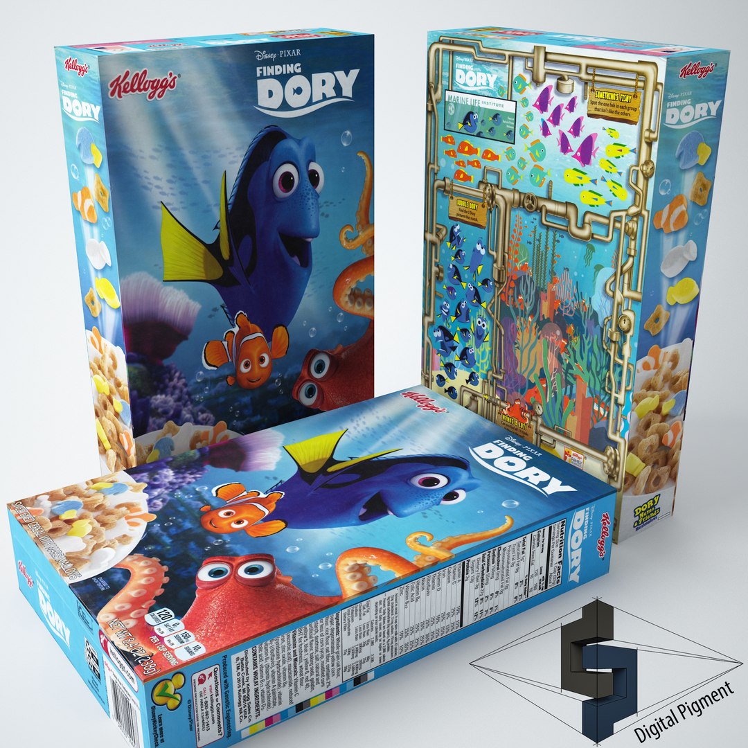 Max Finding Dory Cereal Box