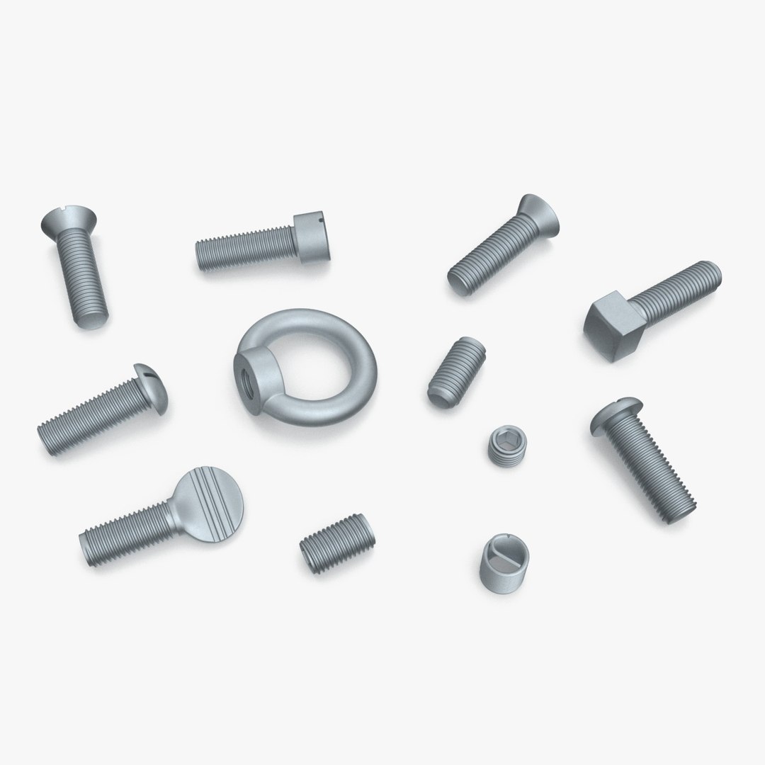 Zinc Steel Screw Kit 3D model preview