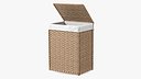 Rattique Laundry Hamper with Liner Beige