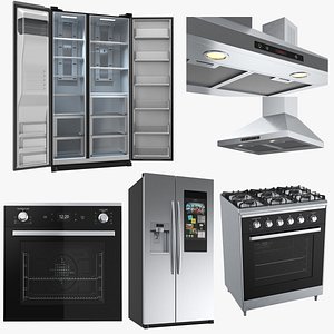 3D model Four Kitchen Appliances Colection