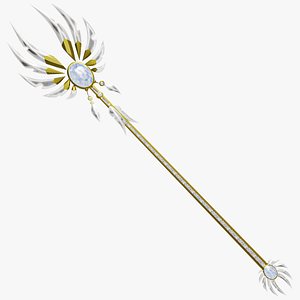 3D Fantasy Trident08 All PBR Unity UE Textures Included model