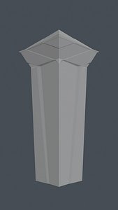 3D model futuristic artistic decorative pillar