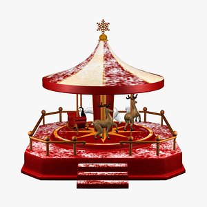 3D Christmas carousel model