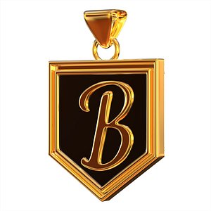 3D Letter B Pendant