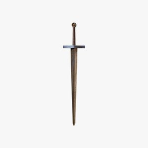 sword medieval longsword 3D