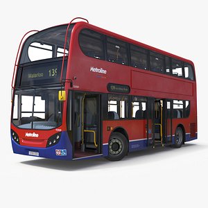 London Double Decker Bus Enviro 400 Rigged