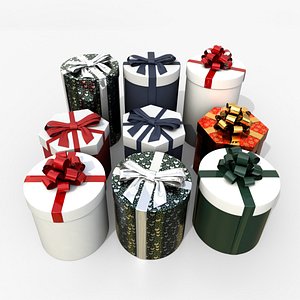 Gift Boxes - Round and Hexagon Selections 3D