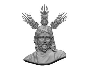 3D model relief medal jesus