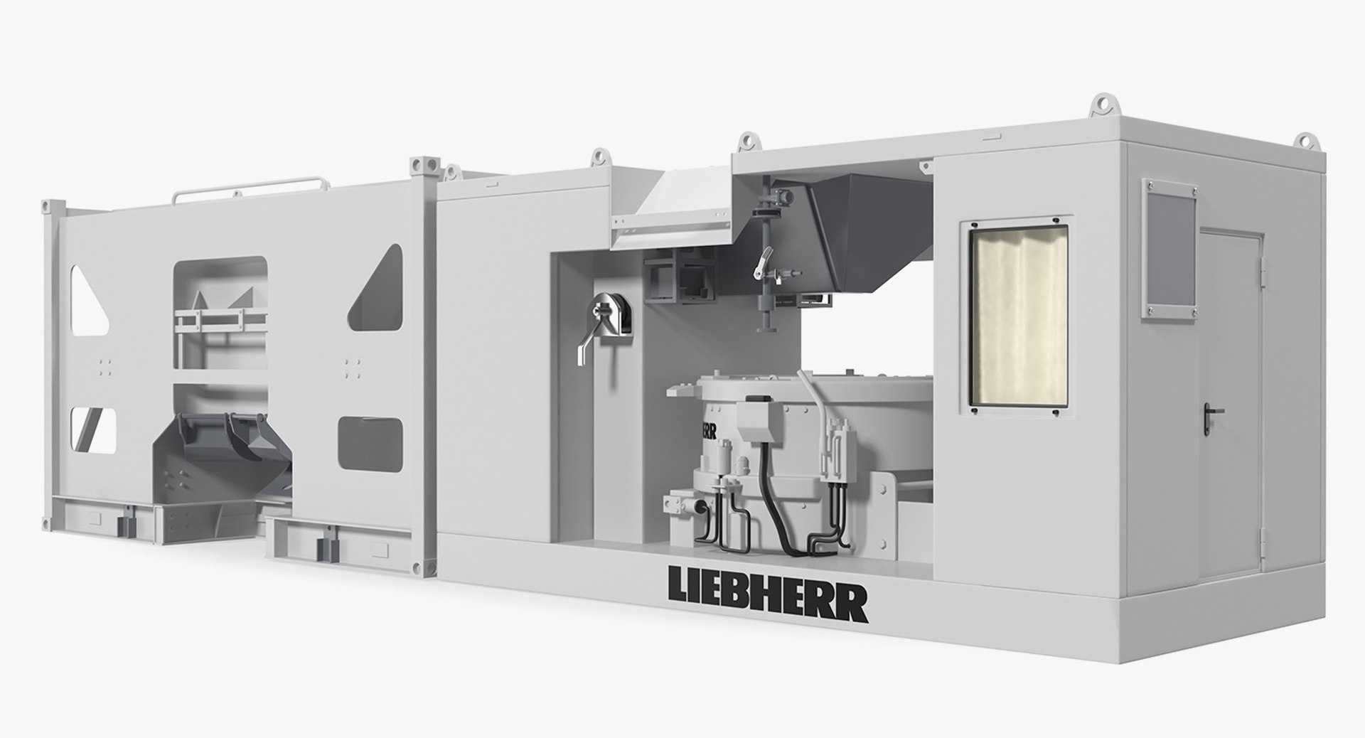 Liebherr Mobilmix Mobile Mixing Plant 3D Model 3D model preview