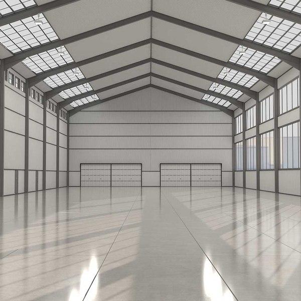 Warehouse Interior and Exterior PBR full building 4 3D model