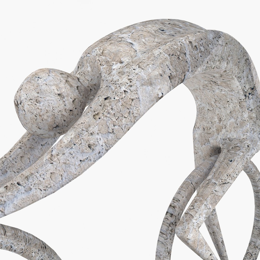 3d Max Stone Rider Sculpture
