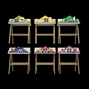 Market stall signage Multiple types of stalls Mobile Market Modern and minimalist