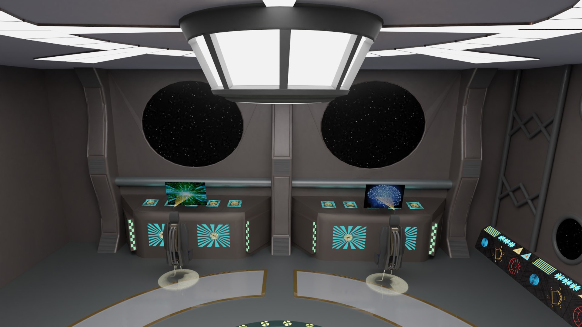3D Starship Command Center - TurboSquid 1378453