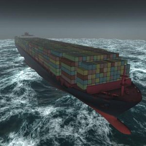 hamburg express ship class 3d model