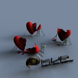 abstract broken heart 3d 3ds