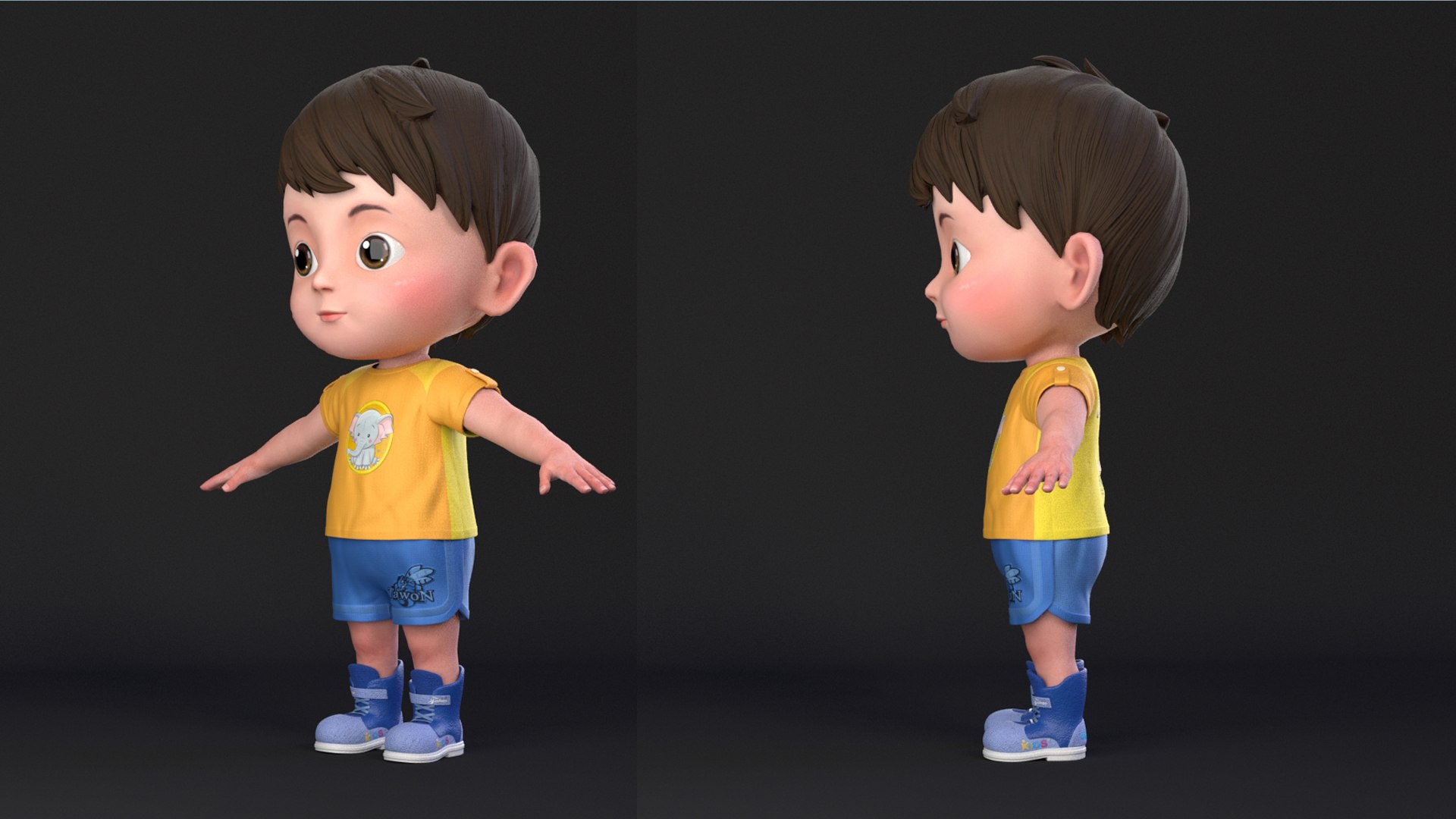 3D Cartoon Boy - TurboSquid 2041319