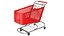 Red Detailed Shopping Cart 3D model