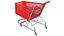Red Detailed Shopping Cart 3D model