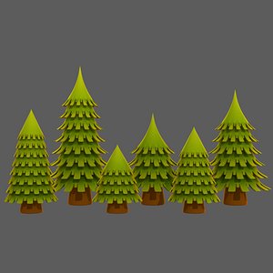 3D Trees Cartoon V53