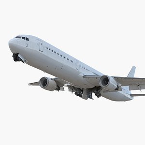 boeing 767-400er generic rigged 3D model