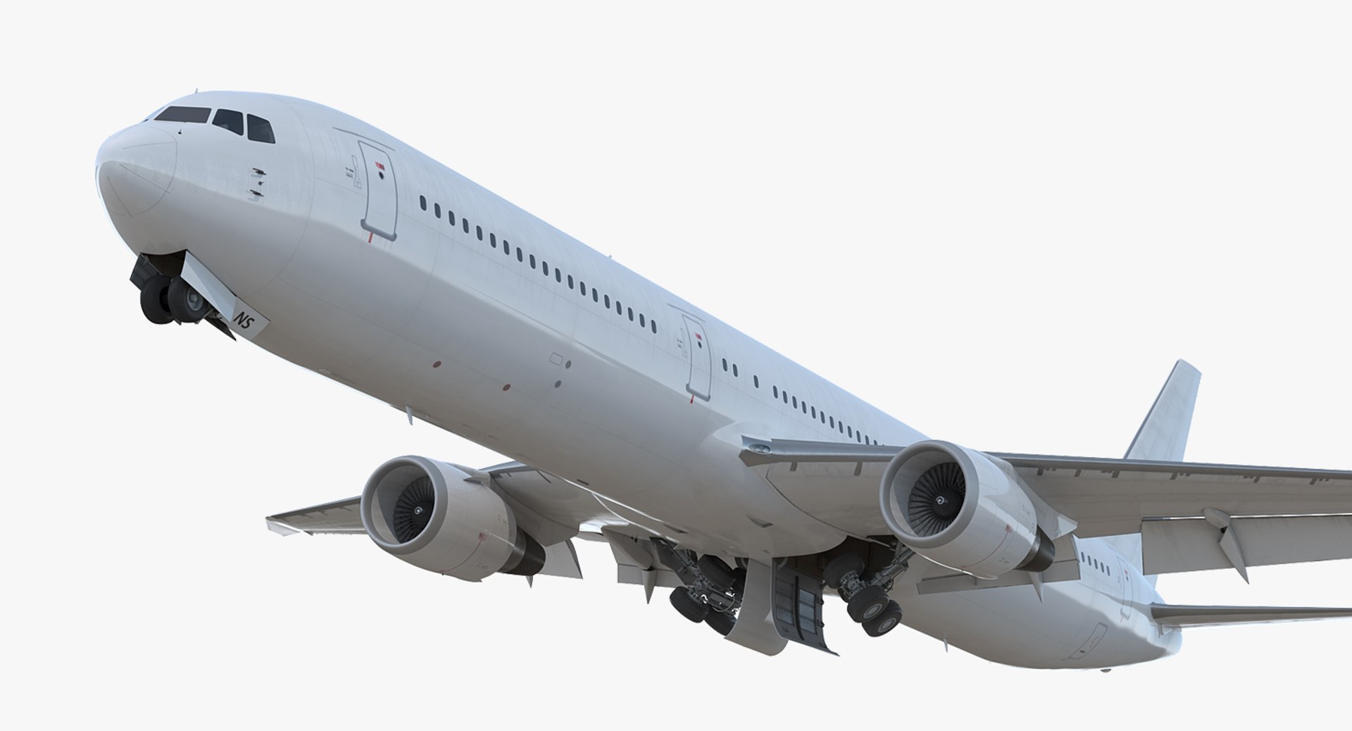 Boeing 767-400ER Generic Rigged 3D model preview