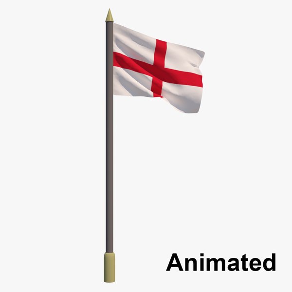 3D flag england - united kingdom model