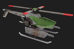 Viper-X Tactical Combat Drone 3D Model Military UAV Helicopter Game Ready