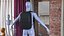 Hard Shell Laptop Backpack Black on Mannequin