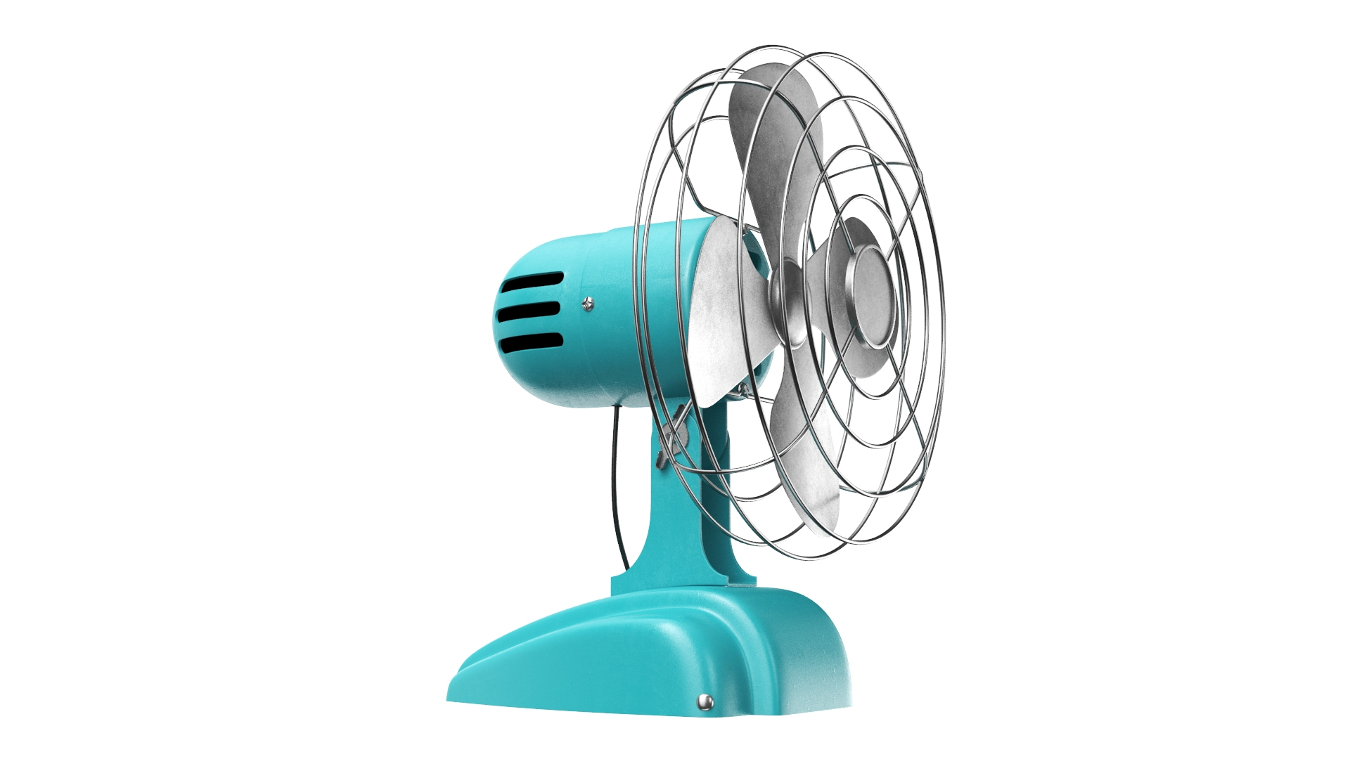 3D Retro Table Fan Model TurboSquid 1795796