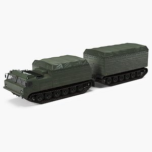 Articulated Tracked Vehicle Vityaz DT 30 ATV Rigged 3D Model