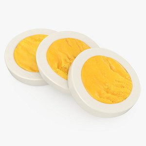3D Sliced Boiled Egg