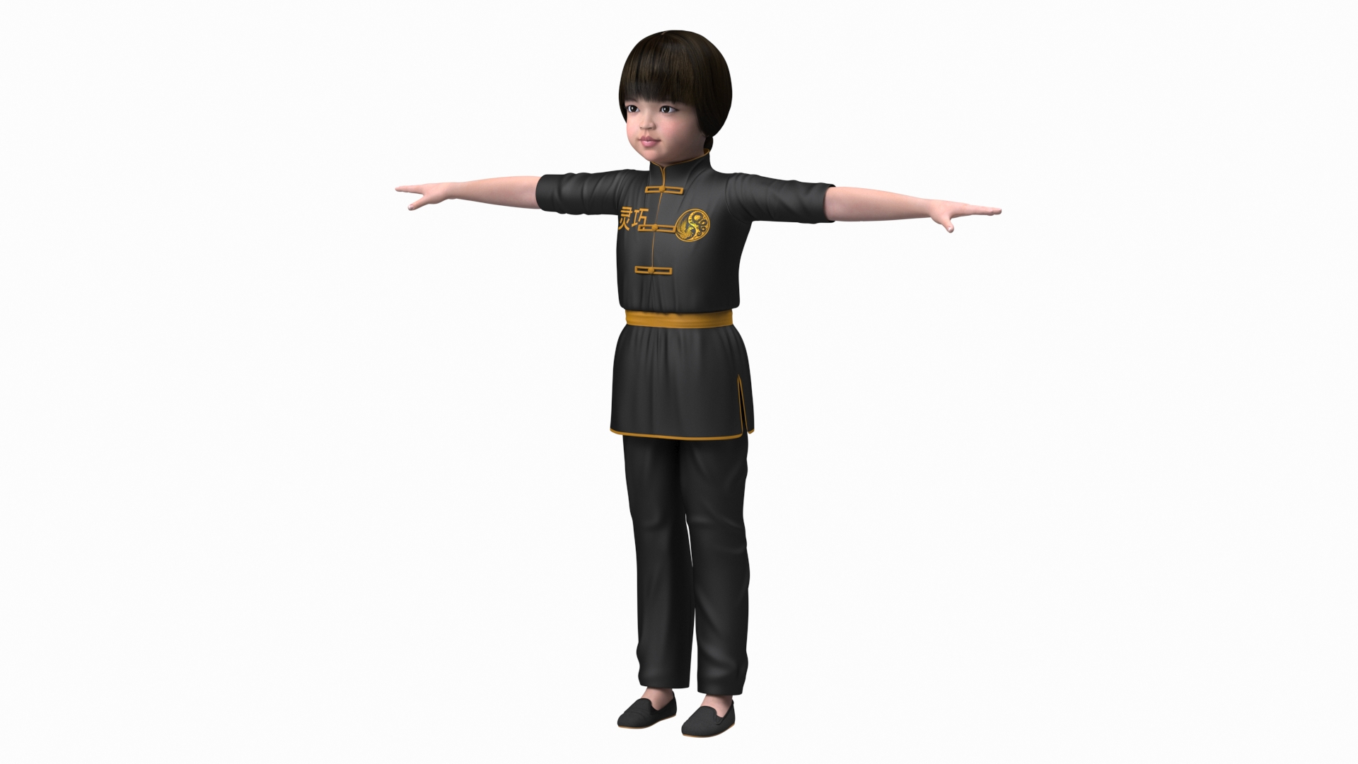 Chinese Girl Child In Kimono T-Pose 3D Model - TurboSquid 1971877