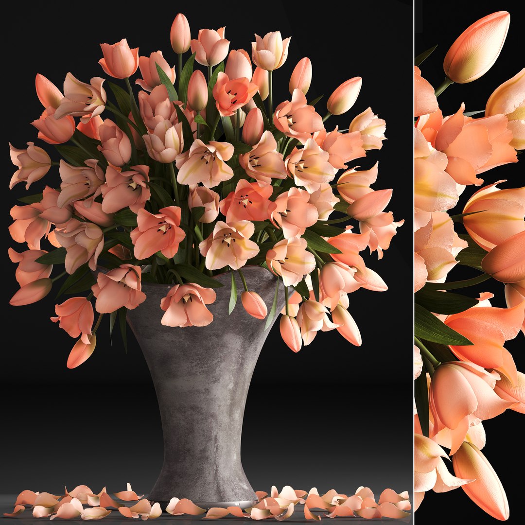 3D Bouquet Tulips Decor - TurboSquid 1356459